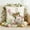 A, variant on Easter Floral Garland Bunny Throw Pillow Cover, 18*18 Inch Spring Rabbit Holiday Cushion Case Decoration for Sofa Couch