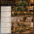 thumbnail image 4 of Tinsel Christmas Tree Icicles, 35.43in Shiny Foil Tinsel Strands, Large Tassel Wheat Ear Christmas Picks, Decorative Stems for Xmas Tree, Bouquet and Party Arrangement, 4 of 7