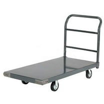 Platform Truck w/Steel Deck, 5" Rubber Casters, 72 x 36, 1400 Lb. Capacity