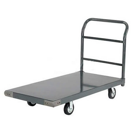 Platform Truck w/Steel Deck, 5" Rubber Casters, 72 x 36, 1400 Lb. Capacity