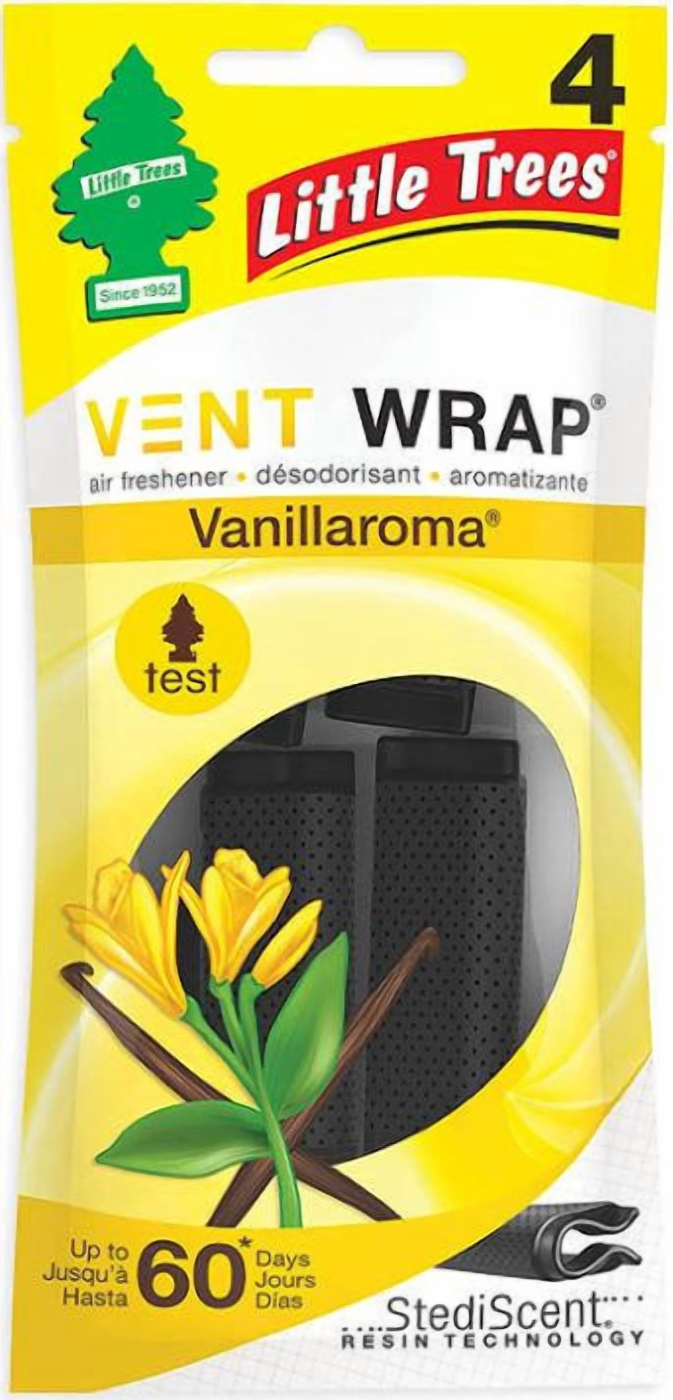 Little Trees Vent Wrap Vanillaroma Scent Air Freshener for Car & Home - 48 Pack!