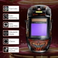 thumbnail image 3 of Welding Helmet Auto Darkening with LED Light Large View Solar Powered True Color Welding Hood 4 Arc Sensor Wide Shade 4/5-9/9-13 Welding Mask for TIG MIG Arc Weld Grinding, 3 of 9