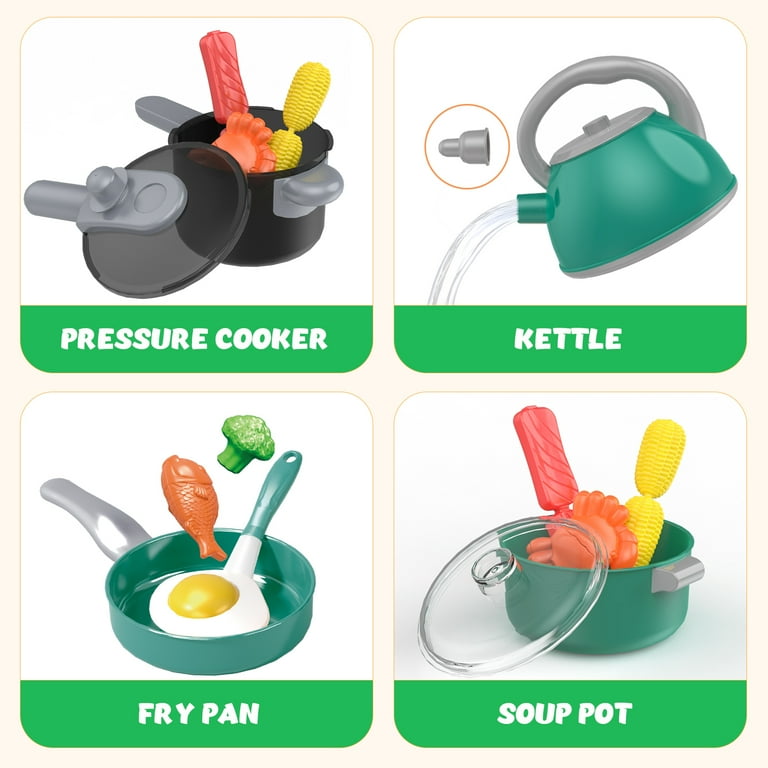 JoyStone 99-Piece Kids Kitchen Playset with BBQ & Cutting Food photo 8