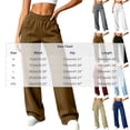 thumbnail image 3 of BUIGTTKLOP Womens Sweatpants Fleece Lined Wide Leg Baggy Lounge Sweat Pants High Waisted Comfy Casual Warm Fall Winter Workout Gym Trousers, 3 of 7