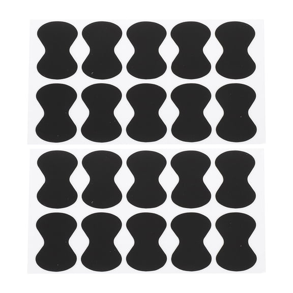 OUNONA 20Pcs Black Eva Guitar Pick Grips Adhesive Anti Slip Guitar Supply Accessories