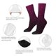 thumbnail image 4 of Fotbe Dark Purple Glitter Calcetas Largas con Estampado para Hombre y Mujer – Calcetas de Compresión Transpirables y Elásticas, Viajar y Uso Diario Talla 5-11, 4 of 6
