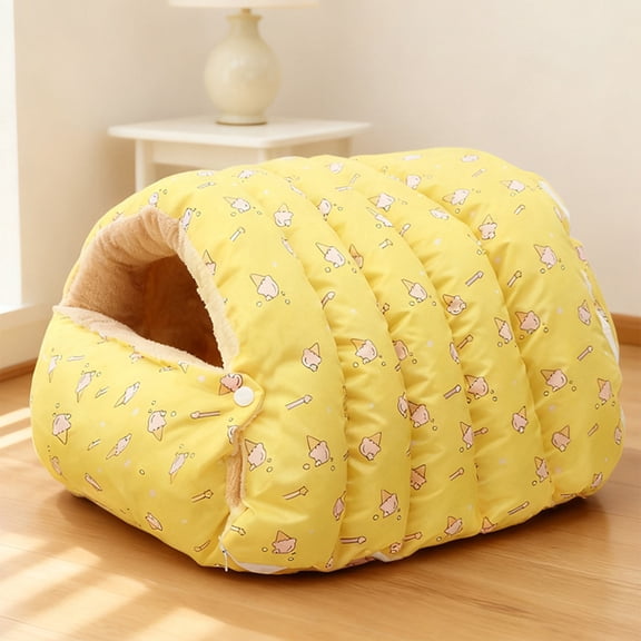Cat Beds for Indoor Cats, Cat Cave Bed Cat Tent, Large Cozy Monster Cat Bed with Removable Cushion, Warm Cave Nest Sleeping Bed Puppy House for Cats Small Dogs, Anti-Anxiety Cuddler Beds