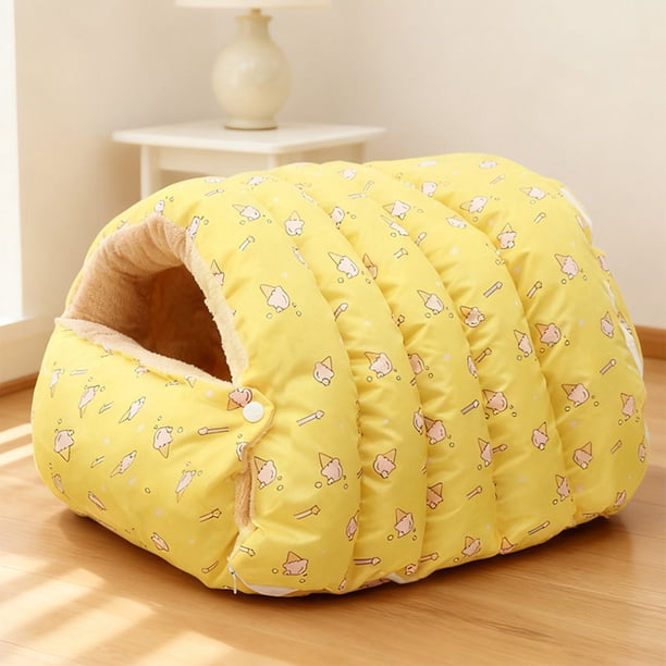 Camas de tela gruesas y cálidas para perros y gatos Camas semicerradas para mascotas Cama de tela para mascotas