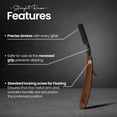 thumbnail image 2 of Straight Razors For Men, Professional Barber Straight Edge Razor with 100 Single Edge Blades, Stainless Steel, Beard Shaving Kit For Men, Premium Smooth Natural Wooden Grip, Dark Brown, 2 of 7