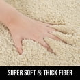 thumbnail image 2 of 24 x 16 Non Slip Bathroom Rugs Durable Soft Bath-Mat for Bathroom Machine Washable Bath Mats Rugs Water Absorbent Bathroom Mats with Fluffy Microfiber Beige, 2 of 6
