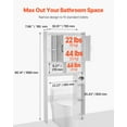 thumbnail image 2 of VEVOR Over The Toilet Storage Cabinet for Bathroom with Adjustable Shelf White 66" H, 2 of 9