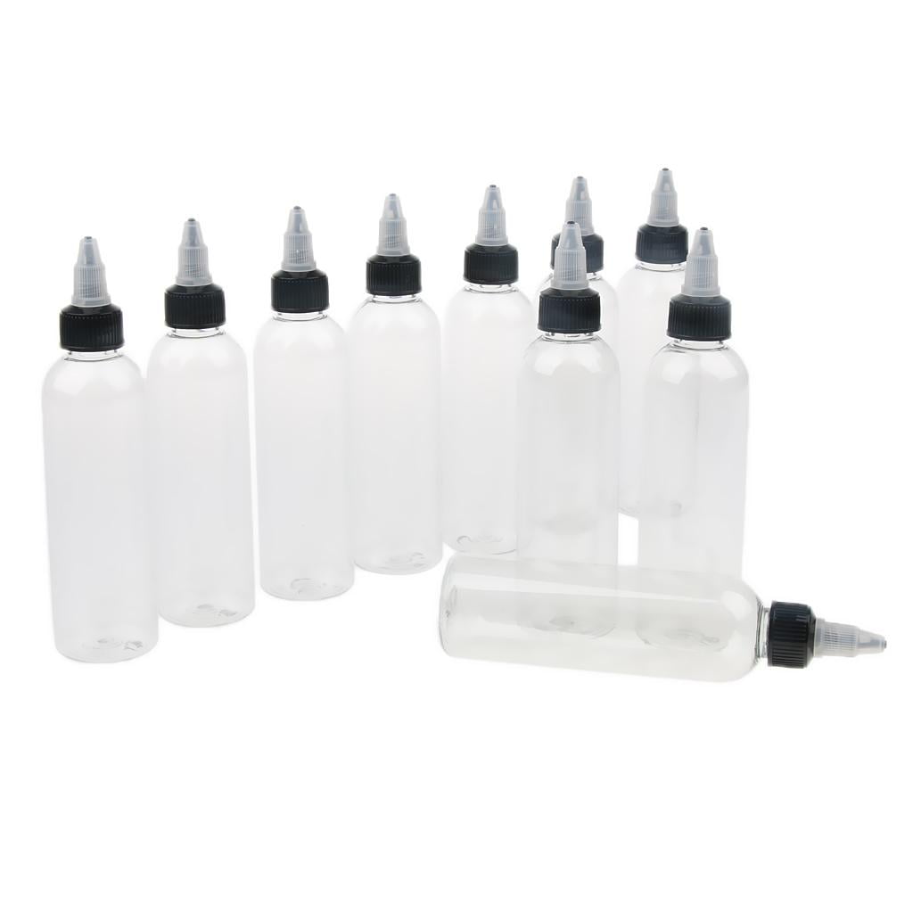EHJRE 40 Pieces 4oz Plastic Bottles with Twist , Travel Squeeze Bottles, Easy to Drip and Inject Liquid, Lightweight and Easy to Carry and Use
