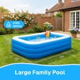 thumbnail image 2 of BN-LINK Inflatable Swimming Pool, 83’’ × 53’’ × 20’’ Large & Thickened Family Swimming Pool for Garden, Outdoor, Backyard, Suitable for Adults and Family, 2 of 6