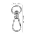 thumbnail image 2 of UPGRATOR 10pcs Key Ring Carabiner Silver Metal Simple Design for Daily Use, 2 of 8
