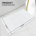 thumbnail image 4 of Canadian Linen Everest Bathmats, 2 Pack, 20"x30", Soft Absorbent Cotton Washable Lightweight Quick Dry Bathroom Tub Mats with Greek Key Design, White, 4 of 9
