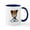 White/Navy Inside, variant on CafePress - Kiniart Pocket JRT Mug - 11 oz Ceramic Mug - Novelty Coffee Tea Cup
