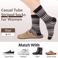 thumbnail image 2 of Loritta Secret Womens Crew Socks, 7 Pairs Cotton Black Funny Casual Soft Dress Socks for Women Ladies Size 9-11, 2 of 9