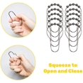thumbnail image 3 of Jinsinto Shower Curtain Hooks Set of 12 Steel Shower Curtain Rings, 3 of 5