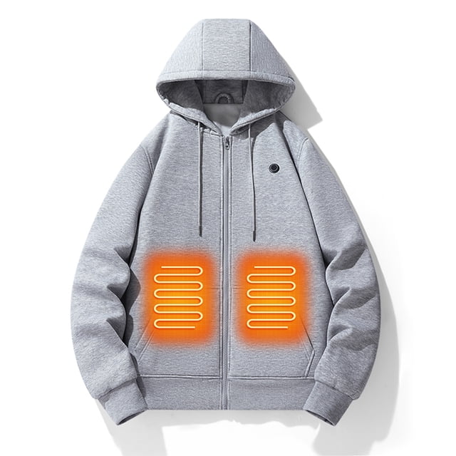 Puntoco Chaqueta Con Capucha Calefactable Para Mujer Con Cinco Zonas, Inteligente, Cálida Y Para Exteriores, Con Usb
