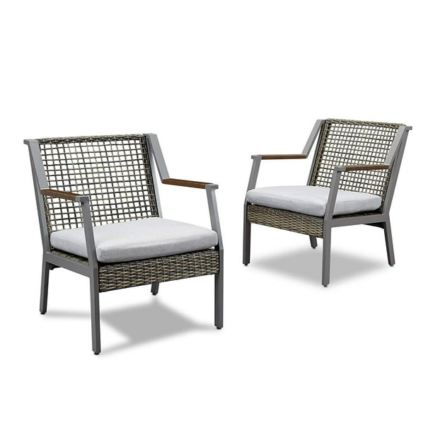 Calvin Chairs In Gray Set Of Two By, Real Flame Outdoor Furniture