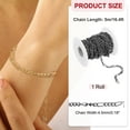 thumbnail image 2 of Uxcell 16.4Ft Black Link Chain Roll for Jewelry Making, 4.5mm Wide Aluminum Twisted Link Chain Bulk for Jewelry Making DIY Craft Supplies Necklaces Bracelets Earring, 2 of 7