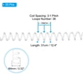 thumbnail image 2 of Uxcell 8mm(5/16") Plastic Spiral Binding Coils, 20 Pcs Binding Spirals 40 Sheet Capacity 3:1 Pitch Binding Spirals for Binding Paper Sheets, Transparent, 2 of 6