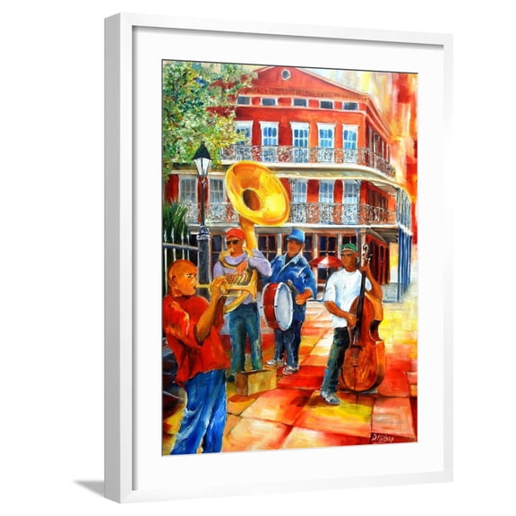 Art.com Big Easy Beat Art Print by Diane Millsap, White Frame Wall Art, 23" x 29"
