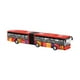thumbnail image 5 of Autobús de juguete de fundición a presión, autobús de juguete articulado de dos piezas, decoración de metal, aleación, rojo, 5 of 9