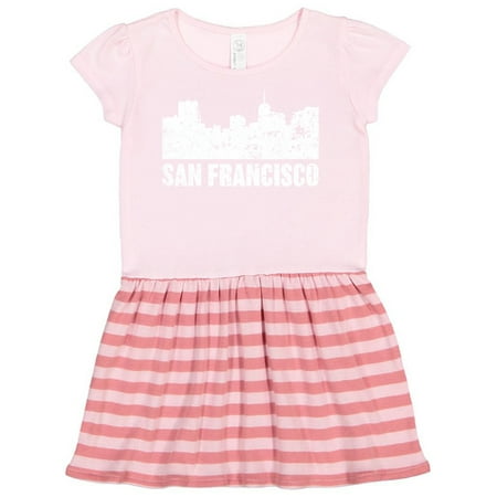 

Inktastic San Francisco Skyline with Grunge Gift Toddler Girl Dress
