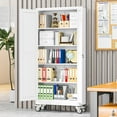 thumbnail image 6 of Erosoei 71"H Metal Garage Storage Cabinet with Wheels, Tool Storage Cabinet with 4 Adjustable Shelves, 6 of 7