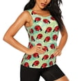 thumbnail image 2 of Fotbe Red Ladybugs And Leaf Blusas Sin Mangas para Mujer – Estilo Casual, Corte Suelto, Slim-Fit, Cuello Redondo Deportivo, Tops de Verano para Gimnasio y Yoga-XX-Large, 2 of 7