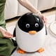thumbnail image 2 of Cateissary Contenedor de basura de pingüinos Una adición divertida y funcional a la casa parece un pingüino abriendo la boca en la cocina Suministros de limpieza para el hogar blanco, 2 of 6