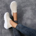 thumbnail image 4 of Dakaela Slip on Sneakers for Women Arch Support Memory Foam Walking Shoes Mesh Knit Casual Flats White 6, 4 of 8