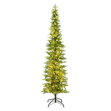Vickerman K187276LED 7.5 ft. x 26 in. Compton Pole Artificial Christmas Tree with 300 Warm White Dura-Lit LED