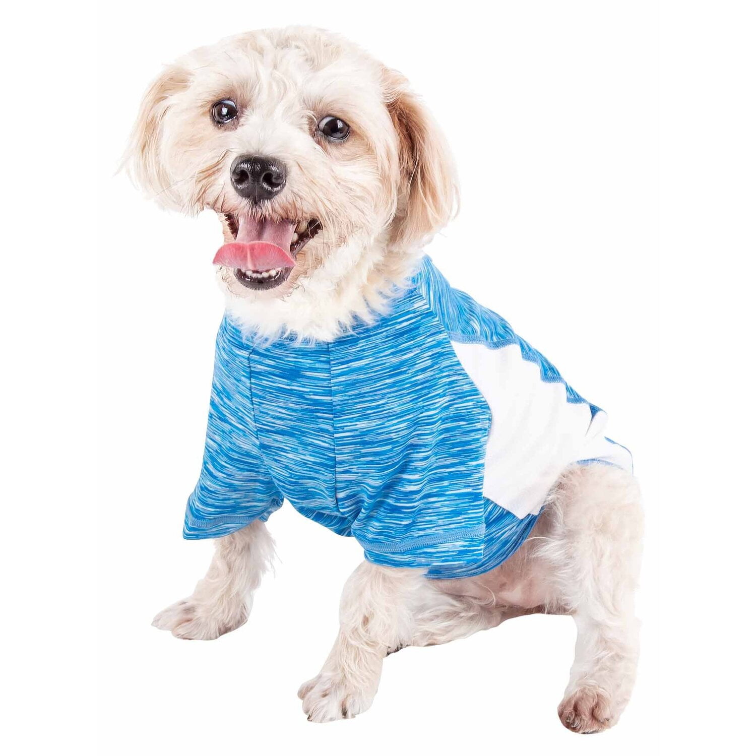 Pet Life ® Active 'Warf Speed' Heathered Ultra-Stretch Yoga Fitness Dog T-Shirt