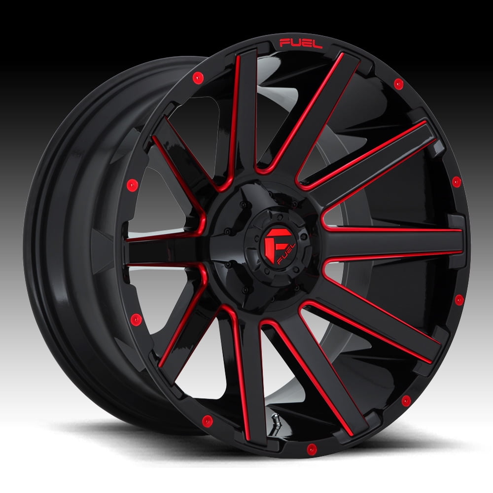 Fuel contra 20x9 6x135/6x139.7 20et 106.10mm gloss black red tinted clear wheel