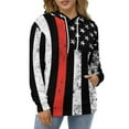 thumbnail image 4 of Black American Flag Men's Women Vintage 3D Hooded Sweatshirt - All-Season Loose Fit Streetwear, 4 of 6