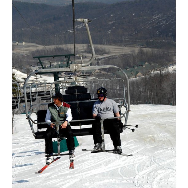 Alpine Ski Skiers Mountain Winter Snow Lift20 Inch By 30 Inch