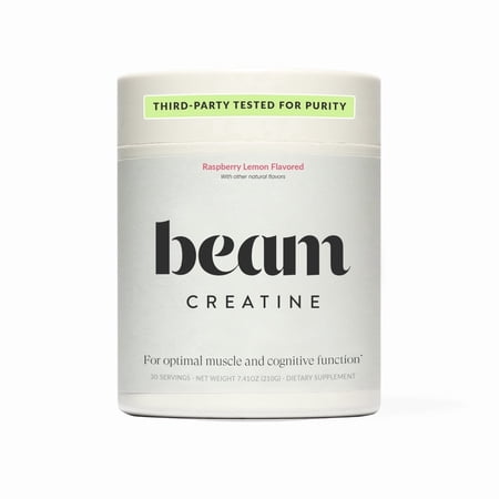 Beam Creatine Powder – Micronized, Third Party Tested Monohydrate for Strength & Recovery, Raspberry Lemon