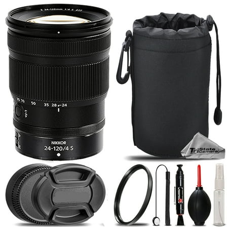 Nikon NIKKOR Z 24-120mm f/4 S Lens   UV Filter    Hood   Lens Pouch- Basic Kit (International Version)