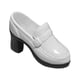 thumbnail image 2 of Zapatos de colegiala a escala 1:6, zapatos de uniforme de muñeca de moda, calzado de cuero PU. Blanco, 2 of 9