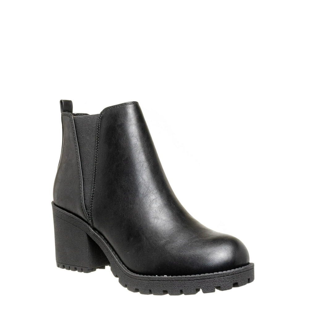 guess women's hestia lug sole chelsea booties