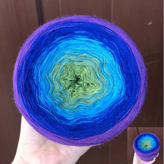 250g Wool Mixed Strands Gradient Color Hand-wound Crochet Shawl Blanket DIY Autumn/winter Hand-knitted Scarf Sweater Wool Thread