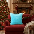 thumbnail image 4 of Tuvgenk Decorative Pillow Covers Stain Protection Blue 17x17 Pillow Covers Fluf Square Decorative Cotton Sofa Pillow Covers, 4 of 7