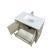 thumbnail image 3 of Lafarre 36 in W Rustic Acacia Bath Vanity, Cultured Marble Top & Brushed Nickel Faucet Set, 3 of 6