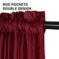 thumbnail image 4 of XWZO 84 inch Christmas Velvet Curtains - Rod Pocket Blackout Drapes for Bedroom/Living Room, 52W x 84L, Set of 2, Red, 4 of 9