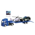 thumbnail image 2 of 1/64 Scale Tow Truck Alloy Diecasts Vehicle,Friction Powered Toy,Car Transporter Blue, 2 of 8