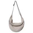 thumbnail image 3 of Bolso bandolera de lona para mujer, de gran capacidad, de color liso, con cremallera, moderno, de algodón, de alta calidad, 3 of 5