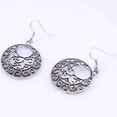 thumbnail image 2 of Round Boho Scroll Silver Patina Hook Earrings For Woman, 2 of 5