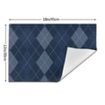 thumbnail image 3 of XMXY Woven Placemats Set of 6 PCS, Diagonal Blue Geometric Rhombus Table Mats Washable Heat Resistant Placemats, 3 of 6